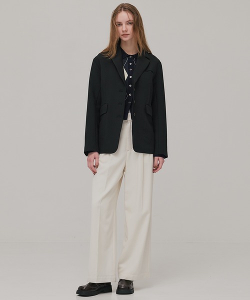 セール】ダブルクロスノッチドラペルジャケット＊セットアップ対応