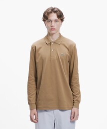【新品 未使用品】CHEMISE LACOSTE ブラウン 長袖ポロシャツ S LACOSTE｜ラコステ（レディース）のポロシャツ（ブラウン/茶色系）通販