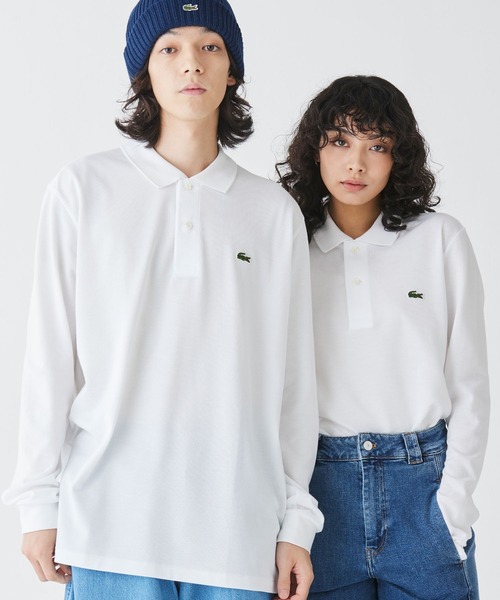 LACOSTE（ラコステ）の「オリジナルフィット 長袖 ポロシャツ（ポロシャツ・メンズ・セージグリーン/ダークグリーン/ブラック/オリーブ/ライトブルー/ライトピンク/ベージュ/ネイビー/ダークブルー/ホワイト/グリーン/レッド/ボルドー/キャメル/ダークブラウン・2/4/3/5/6/7）」の2枚目の写真