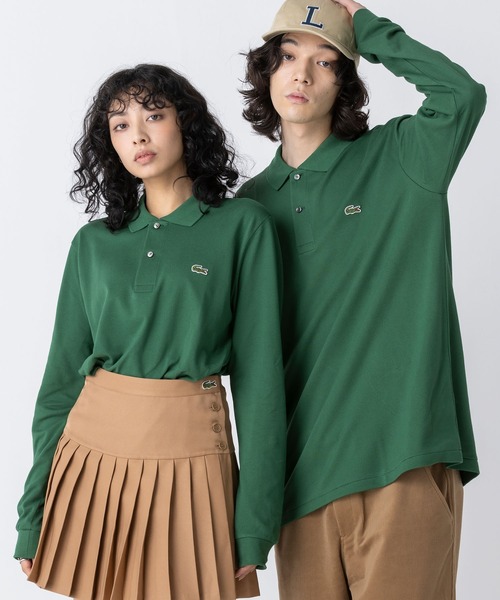 LACOSTE（ラコステ）の「オリジナルフィット 長袖 ポロシャツ（ポロシャツ・メンズ・セージグリーン/ダークグリーン/ブラック/オリーブ/ライトブルー/ライトピンク/ベージュ/ネイビー/ダークブルー/ホワイト/グリーン/レッド/ボルドー/キャメル/ダークブラウン・2/4/3/5/6/7）」の7枚目の写真