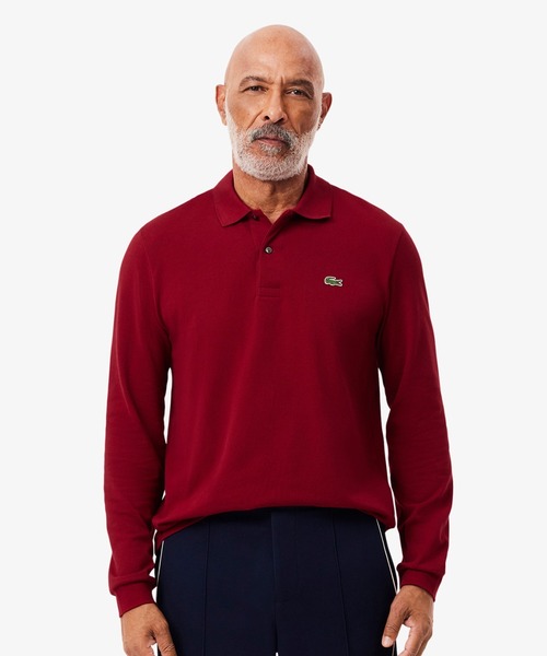LACOSTE（ラコステ）の「オリジナルフィット 長袖 ポロシャツ（ポロシャツ・メンズ・セージグリーン/ダークグリーン/ブラック/オリーブ/ライトブルー/ライトピンク/ベージュ/ネイビー/ダークブルー/ホワイト/グリーン/レッド/ボルドー/キャメル/ダークブラウン・2/4/3/5/6/7）」の15枚目の写真