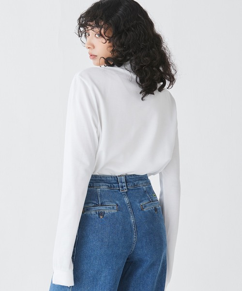 LACOSTE（ラコステ）の「オリジナルフィット 長袖 ポロシャツ（ポロシャツ・メンズ・セージグリーン/ダークグリーン/ブラック/オリーブ/ライトブルー/ライトピンク/ベージュ/ネイビー/ダークブルー/ホワイト/グリーン/レッド/ボルドー/キャメル/ダークブラウン・2/4/3/5/6/7）」の21枚目の写真