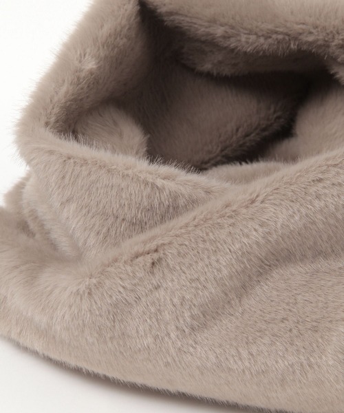 FOUND GOOD（ファウンドグッド）の「とろふわスヌード（マフラー・レディース・ベージュ/ブラック/グレー系5・FREE）」の12枚目の写真