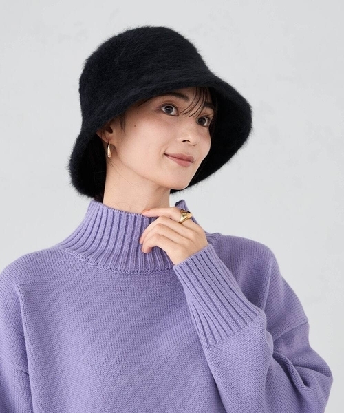 a.v.v（アーヴェヴェ）の「シャギーニットバケハ（ハット・レディース・チャコールグレー/ブラック・38）」の10枚目の写真