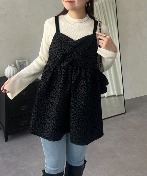 prose verse（プロズヴェール）の「ハイネックリブニットトップス（ニット/セーター・レディース・アイボリー/ブラック系その他/ブラック・LARGE/MEDIUM）」の4枚目の写真