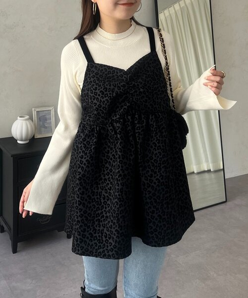 prose verse（プロズヴェール）の「ハイネックリブニットトップス（ニット/セーター・レディース・アイボリー/ブラック系その他/ブラック・LARGE/MEDIUM）」の5枚目の写真