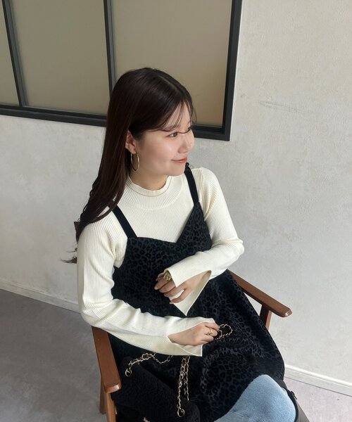 prose verse（プロズヴェール）の「ハイネックリブニットトップス（ニット/セーター・レディース・アイボリー/ブラック系その他/ブラック・LARGE/MEDIUM）」の7枚目の写真