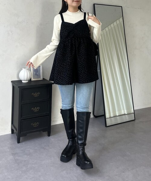 prose verse（プロズヴェール）の「ハイネックリブニットトップス（ニット/セーター・レディース・アイボリー/ブラック系その他/ブラック・LARGE/MEDIUM）」の8枚目の写真