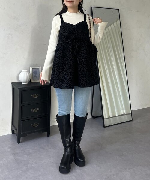 prose verse（プロズヴェール）の「ハイネックリブニットトップス（ニット/セーター・レディース・アイボリー/ブラック系その他/ブラック・LARGE/MEDIUM）」の10枚目の写真