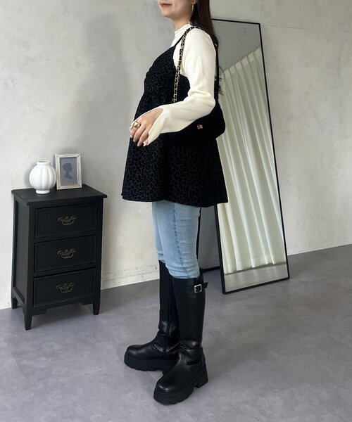 prose verse（プロズヴェール）の「ハイネックリブニットトップス（ニット/セーター・レディース・アイボリー/ブラック系その他/ブラック・LARGE/MEDIUM）」の11枚目の写真