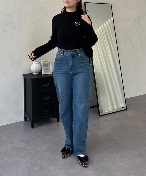 prose verse（プロズヴェール）の「ハイネックリブニットトップス（ニット/セーター・レディース・アイボリー/ブラック系その他/ブラック・LARGE/MEDIUM）」の17枚目の写真