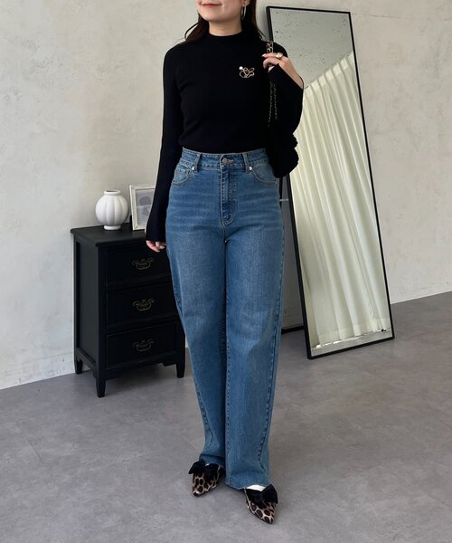 prose verse（プロズヴェール）の「ハイネックリブニットトップス（ニット/セーター・レディース・アイボリー/ブラック系その他/ブラック・LARGE/MEDIUM）」の19枚目の写真