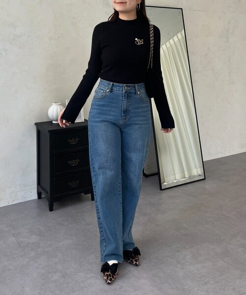 prose verse（プロズヴェール）の「ハイネックリブニットトップス（ニット/セーター・レディース・アイボリー/ブラック系その他/ブラック・LARGE/MEDIUM）」の20枚目の写真