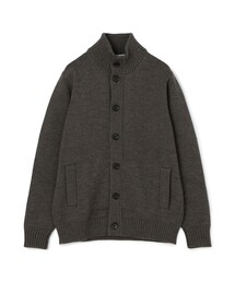 TOMORROWLAND tricot ウール スタンドカラーニットカーディガン