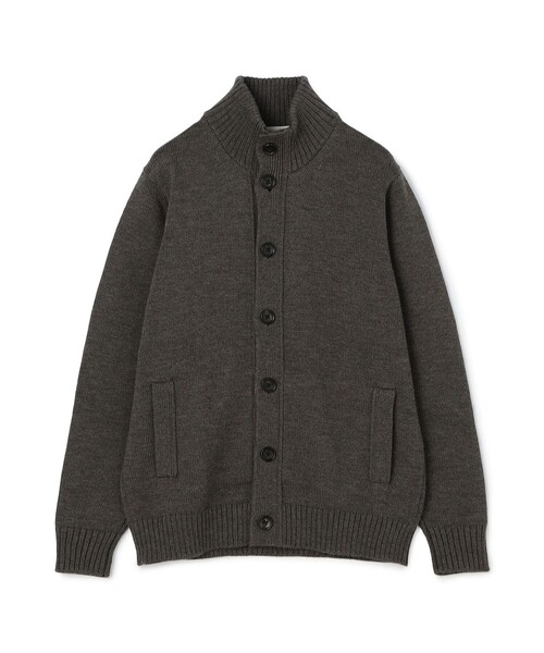 TOMORROWLAND tricot ウール スタンドカラーニットカーディガン