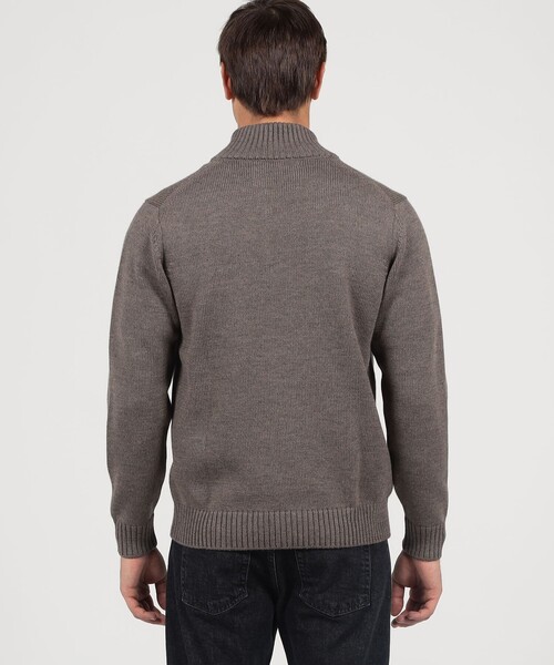 TOMORROWLAND tricot ウール スタンドカラーニットカーディガン