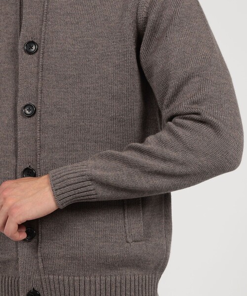 TOMORROWLAND tricot ウール スタンドカラーニットカーディガン
