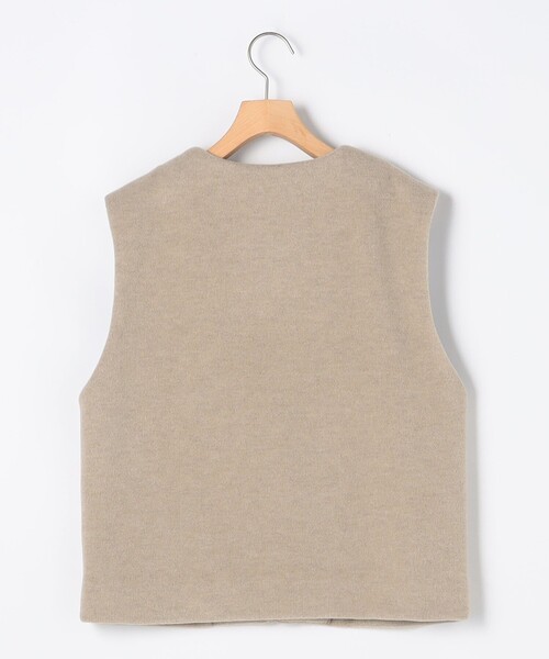 MICO COULIER（ミコクリエ）の「ニット両面パイルビジューベスト（ブルゾン・レディース・チャコールグレー/ベージュ・38）」の21枚目の写真