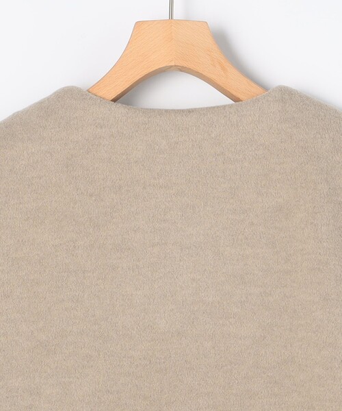 MICO COULIER（ミコクリエ）の「ニット両面パイルビジューベスト（ブルゾン・レディース・チャコールグレー/ベージュ・38）」の22枚目の写真