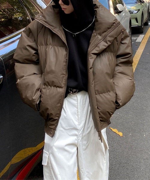 aimoha（アイモハ）の「aimohamen 中綿アウター/Filled outer (AW)（ダウンジャケット/コート・メンズ・グリーン/ブラック/チョコ・LARGE/XX-LARGE/X-LARGE）」の9枚目の写真
