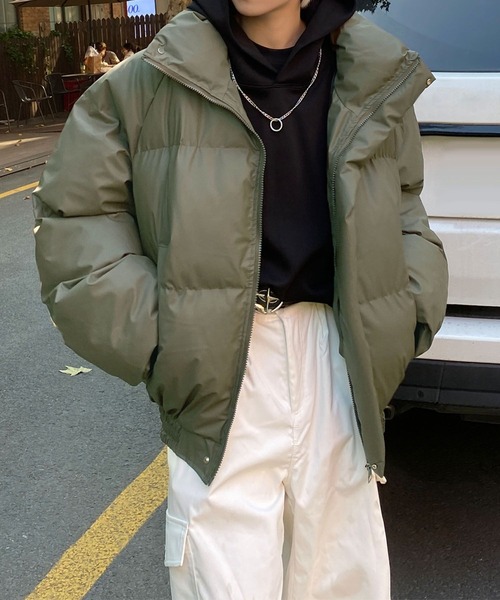 aimoha（アイモハ）の「aimohamen 中綿アウター/Filled outer (AW)（ダウンジャケット/コート・メンズ・グリーン/ブラック/チョコ・LARGE/XX-LARGE/X-LARGE）」の14枚目の写真