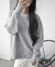 花柄ジャカードスウェット