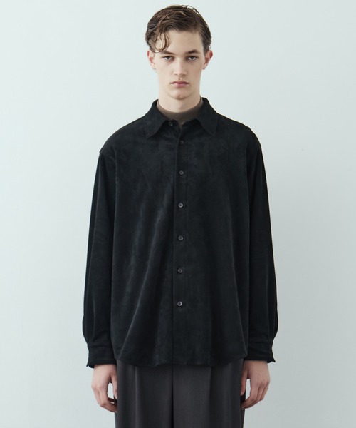 セール】FEATHER SUEDE ロングスリーブシャツ ｜冬服/起毛シャツ/軽量
