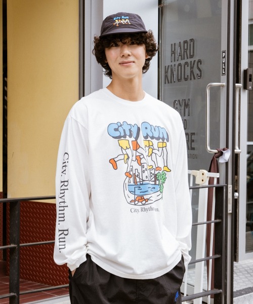PR01.(ピーアールワン)の「BIG WAVE シティーラン Tシャツ (ロンT)(Tシャツ/カットソー・メンズ・オフホワイト・MEDIUM)」の3枚目の写真