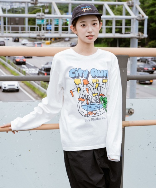 PR01.(ピーアールワン)の「BIG WAVE シティーラン Tシャツ (ロンT)(Tシャツ/カットソー・メンズ・オフホワイト・MEDIUM)」の19枚目の写真