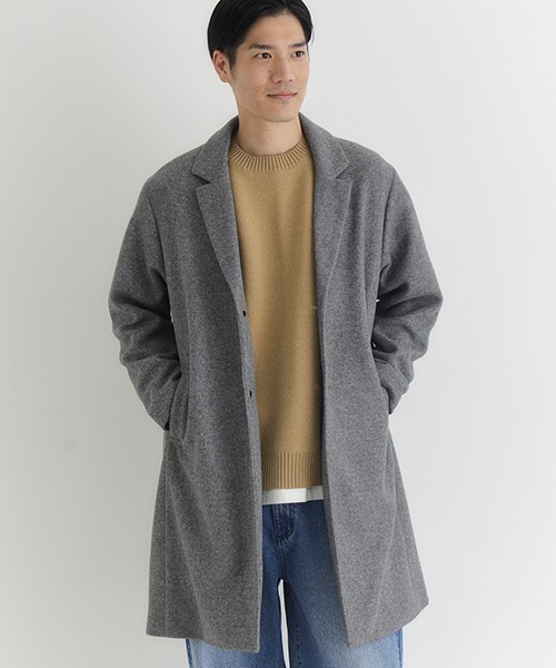 セール】【BACK NUMBER】ライトメルトン チェスターコート シングル