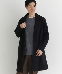 BACK NUMBER | 【BACK NUMBER】ライトメルトン チェスターコート シングル (軽量/保温/ビジネスカジュアル/オンオフ/きれいめ)(チェスターコート)