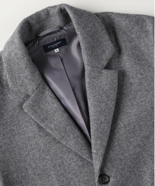 BACK NUMBER（バックナンバー）の「【BACK NUMBER】ライトメルトン チェスターコート シングル (軽量/保温/ビジネスカジュアル/オンオフ/きれいめ)（チェスターコート・メンズ・グレー/ダークベージュ/ブラック・M/XL/L）」の5枚目の写真