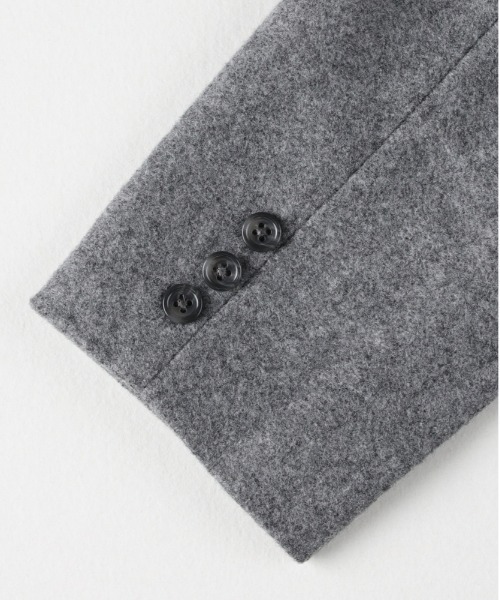 BACK NUMBER（バックナンバー）の「【BACK NUMBER】ライトメルトン チェスターコート シングル (軽量/保温/ビジネスカジュアル/オンオフ/きれいめ)（チェスターコート・メンズ・グレー/ダークベージュ/ブラック・M/XL/L）」の6枚目の写真