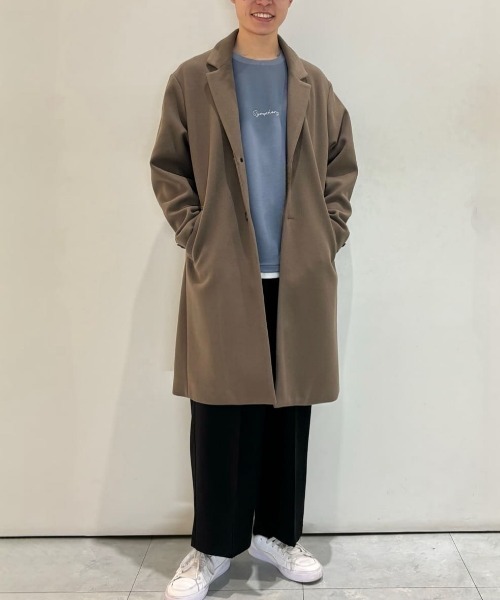 セール】【BACK NUMBER】ライトメルトン チェスターコート シングル