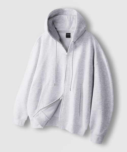 LEMAIN SECOND（リメインセカンド）の「2WAY OVERFIT SWEAT HOOD ZIP-UP [WHITE MELANGE] - NON FLEECE ver（パーカー・メンズ・その他・MEDIUM/LARGE/SMALL/X-LARGE）」の3枚目の写真