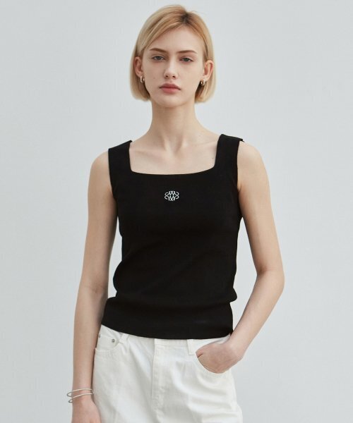 NICK&NICOLE(ニックアンドニコール)の「NICOLE SQUARE NECK SLEEVELESS_BLACK(Tシャツ/カットソー・レディース・その他・FREE)」の3枚目の写真