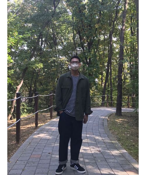 MUSINSA STANDARD（ムシンサスタンダード）の「ストライプボートネック長袖Tシャツ[ブラック/アイボリー]（Tシャツ/カットソー・メンズ・その他・SMALL/MEDIUM/LARGE/X-LARGE/XX-LARGE）」の11枚目の写真
