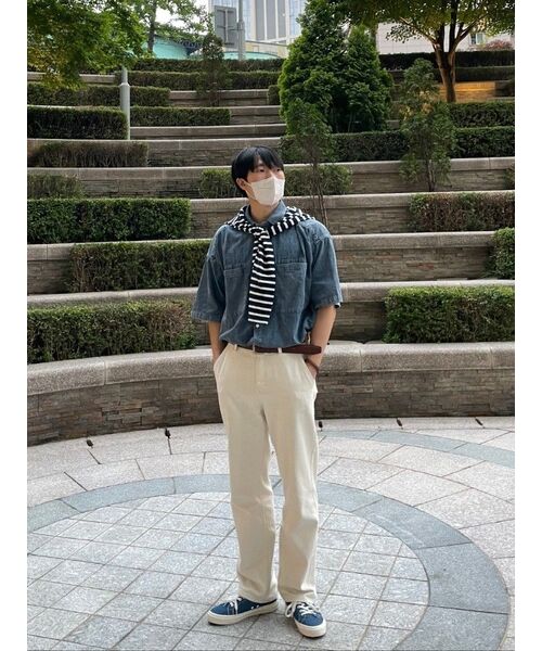 MUSINSA STANDARD（ムシンサスタンダード）の「ストライプボートネック長袖Tシャツ[ブラック/アイボリー]（Tシャツ/カットソー・メンズ・その他・SMALL/MEDIUM/LARGE/X-LARGE/XX-LARGE）」の12枚目の写真