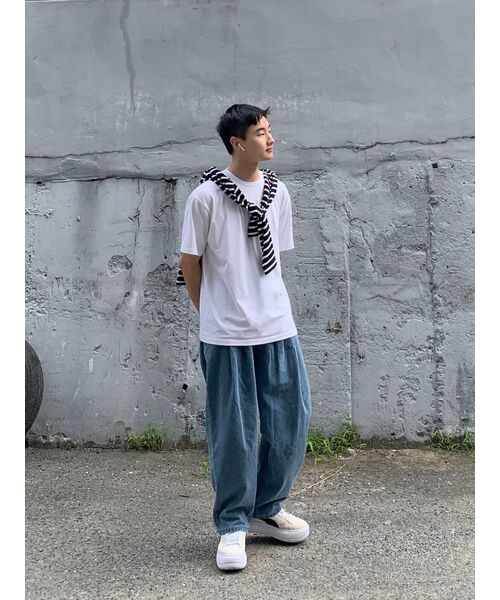 MUSINSA STANDARD（ムシンサスタンダード）の「ストライプボートネック長袖Tシャツ[ブラック/アイボリー]（Tシャツ/カットソー・メンズ・その他・SMALL/MEDIUM/LARGE/X-LARGE/XX-LARGE）」の15枚目の写真