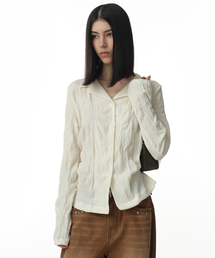 MILLO WOMEN（ミロウーマン）の「リンクルジャージシャツ[エクルー]（シャツ/ブラウス）」