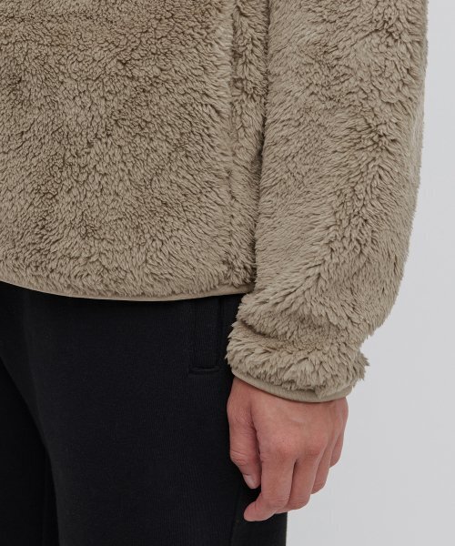 MUSINSA STANDARD WOMAN（ムシンサスタンダードウーマン）の「ウィメンズシャギーフリースジップアップジャケット[ダスティベージュ]（その他アウター・レディース・その他・SMALL/MEDIUM/LARGE）」の7枚目の写真