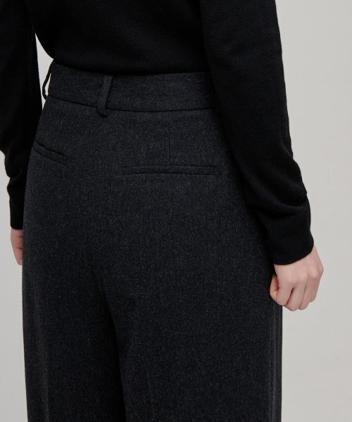 MUSINSA STANDARD WOMAN（ムシンサスタンダードウーマン）の「ウィメンズウールフランネルツーピンタックワイドスラックス[チャコールグレー]（スラックス・レディース・その他・32/30/31/24/25/26/27/28/29）」の6枚目の写真