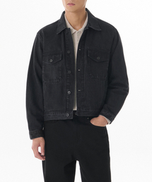 MUSINSA STANDARD | デニムオフィサージャケット [ウォッシュドブラック](デニムジャケット)