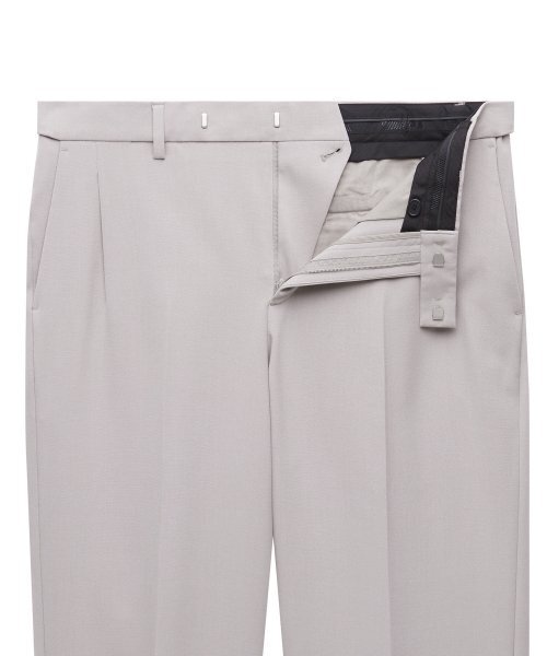 MUSINSA STANDARD（ムシンサスタンダード）の「軽量ワイド隠しバンディングクロップドスラックス[ライトベージュ]（スラックス・メンズ・その他・27/28/29/42/36/34/32/33/26/40/38）」の3枚目の写真