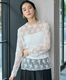 シースルー 刺繍 レーストップス」に該当するファッション通販 - ZOZOTOWN