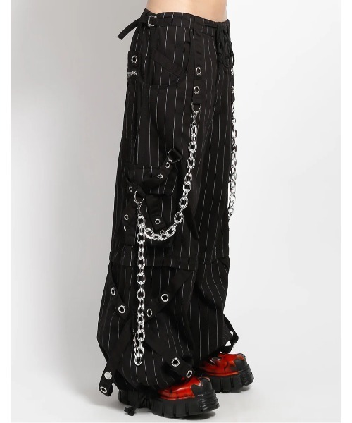 TRIPP nyc（トリップニューヨークシティ）の「【TRIPP nyc】POWER CHAIN PANT[AF7242MP] / 【トリップ ニューヨーク 】ボンテージチェーンストライプワイドパンツ（その他パンツ・メンズ・ブラック・XS/XXS）」の2枚目の写真