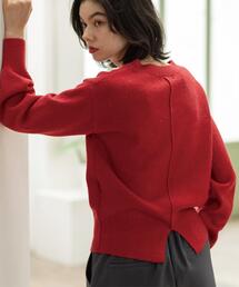 OPAQUE.CLIP | Vネックラメニット【洗濯機OK】(ニット/セーター)