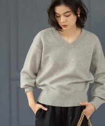 OPAQUE.CLIP | Vネックラメニット【洗濯機OK】(ニット/セーター)
