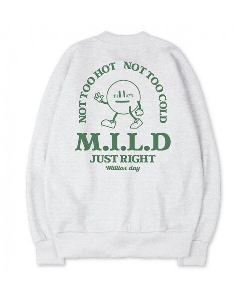 MILLION DAY(ミリオンデイ)の「MILLION MILD SWEATSHIRT(スウェット・レディース・ダークグリーン/ブルー/ネイビー/ホワイト・LARGE/X-LARGE/MEDIUM)」の3枚目の写真