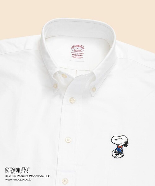 BROOKS BROTHERS(ブルックスブラザーズ)の「Brooks Brothers × PEANUTS スーピマコットン スヌーピーエンブロイダリー カジュアルシャツ Traditional Fit(シャツ/ブラウス・メンズ・ホワイト/ブルー・MEDIUM/SMALL)」の11枚目の写真
